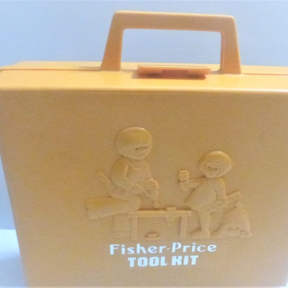BNA 1977 Vintage Fisher Price TOOL KIT Plastic Storage Case EMPTY - Picture 1 of 7